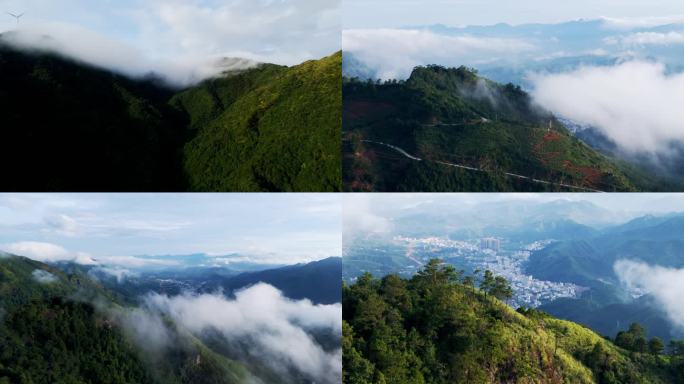 风车山 大山 绿美 日出云海