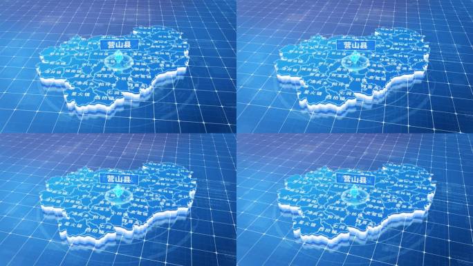 营山县蓝色三维科技区位地图
