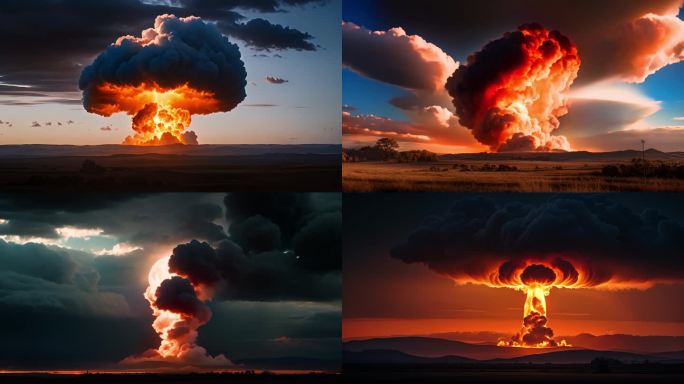 核弹爆炸核爆蘑菇云