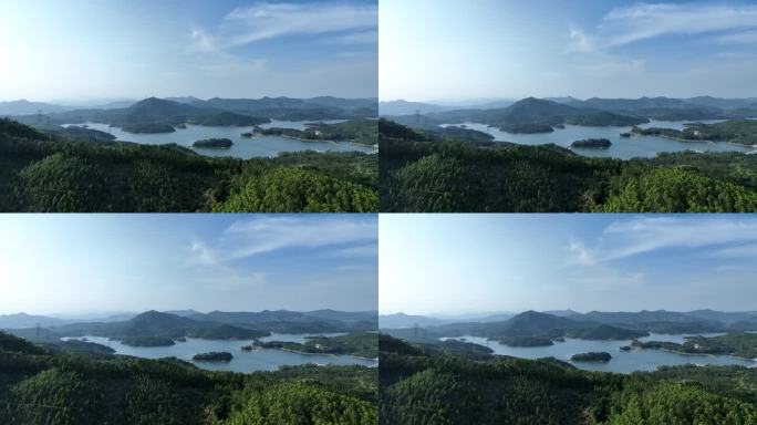 福建山水航拍水库湖泊青山绿水自然生态环境