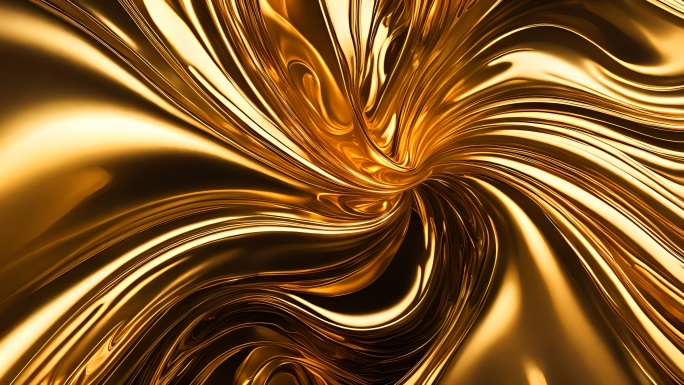 抽象金色艺术流体