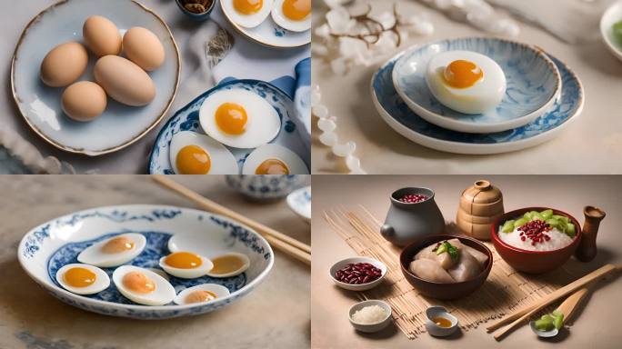 “盘子里的鸡蛋特写：美食艺术的细腻瞬间”