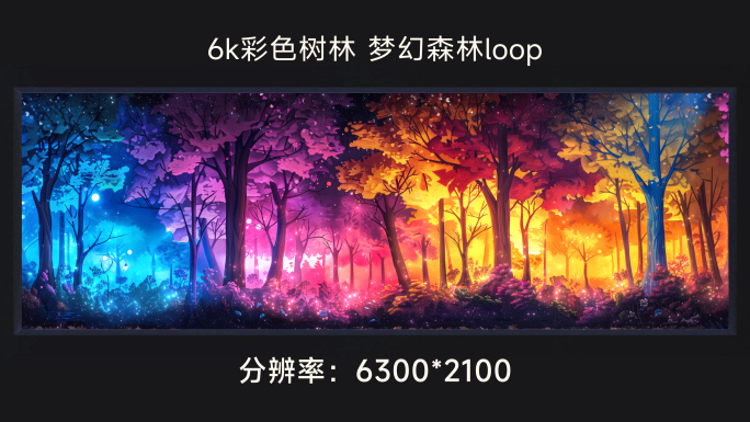6k彩色树林 梦幻森林loop