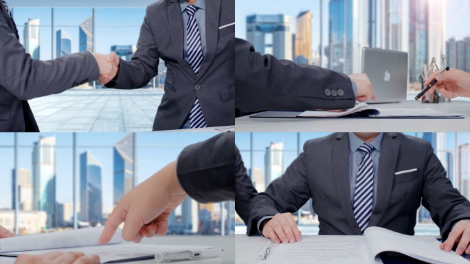 商务人士 签约合作握手