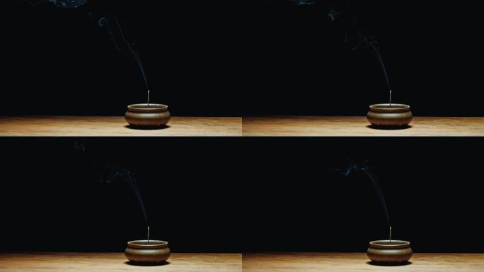 【正版素材】线香铜香炉宣德炉青烟5508
