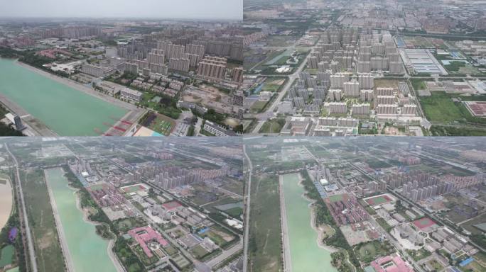 陕西杨凌示范区渭河段高空4k航拍
