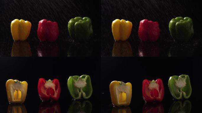 彩椒的各种形态-4k