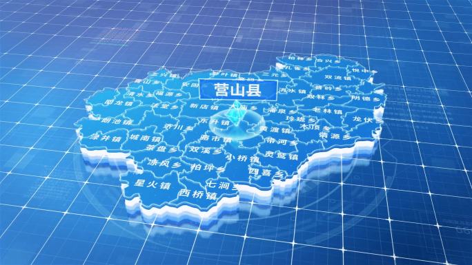 营山县蓝色三维科技区位地图