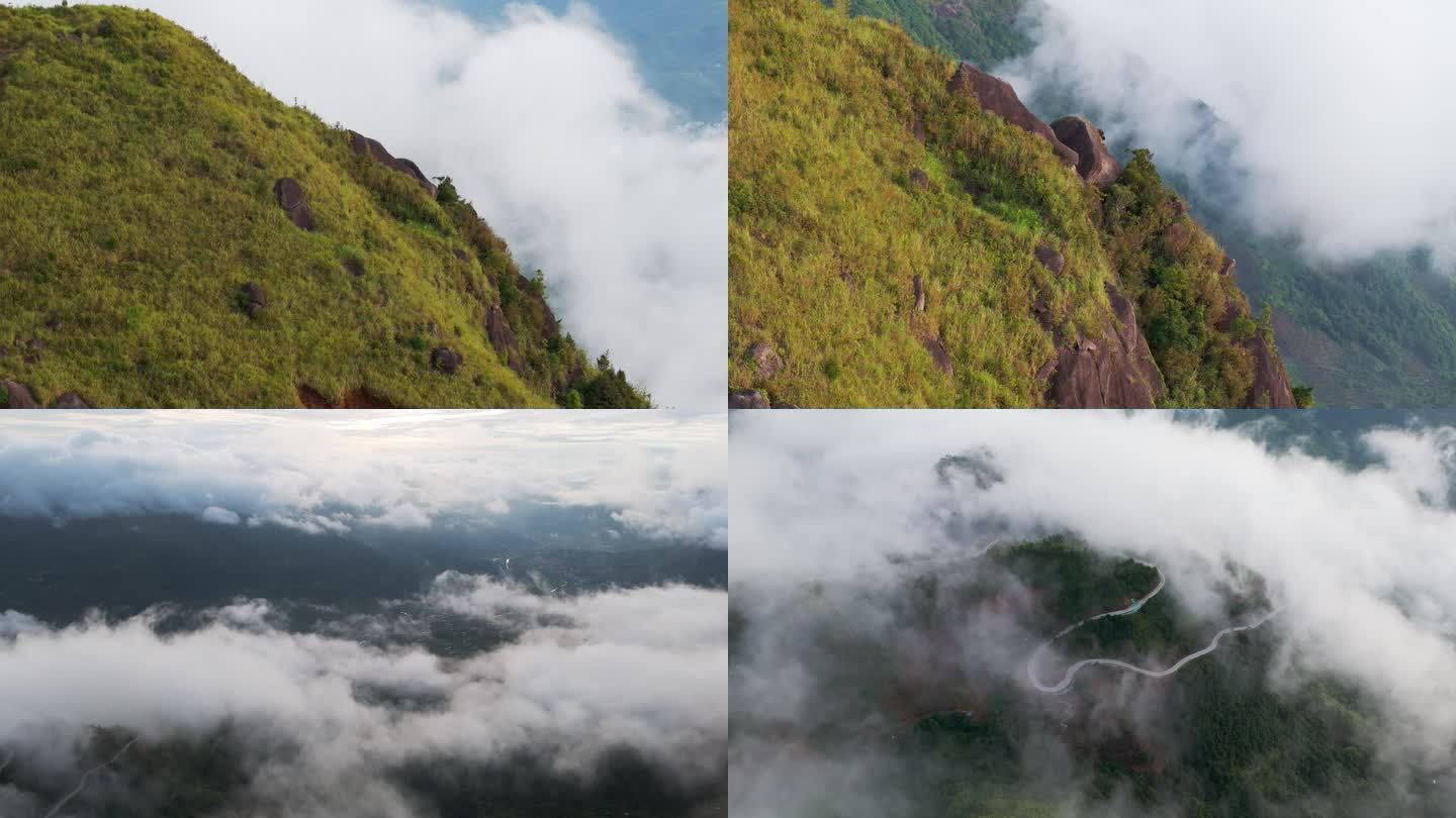 风车山 大山 绿美 日出云海