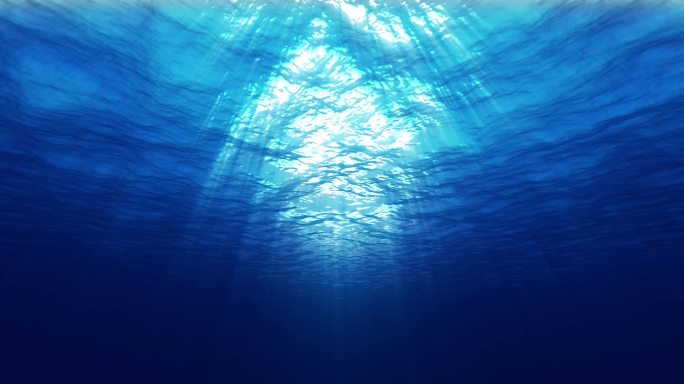 唯美海底宽屏海洋水底光线水背景视频