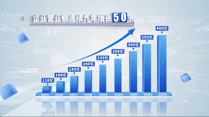 简洁科技感柱状图