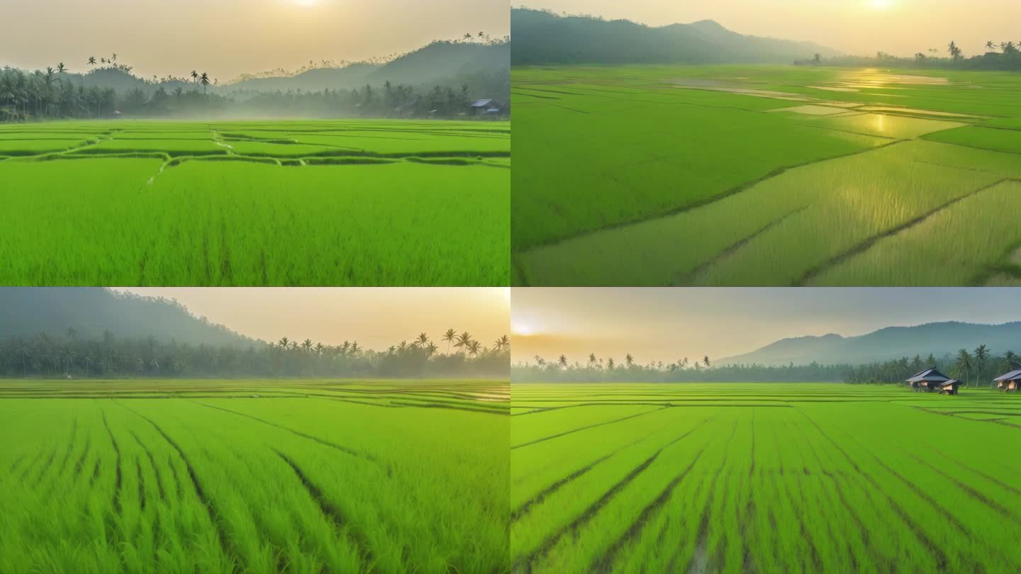 水稻  稻田 插秧