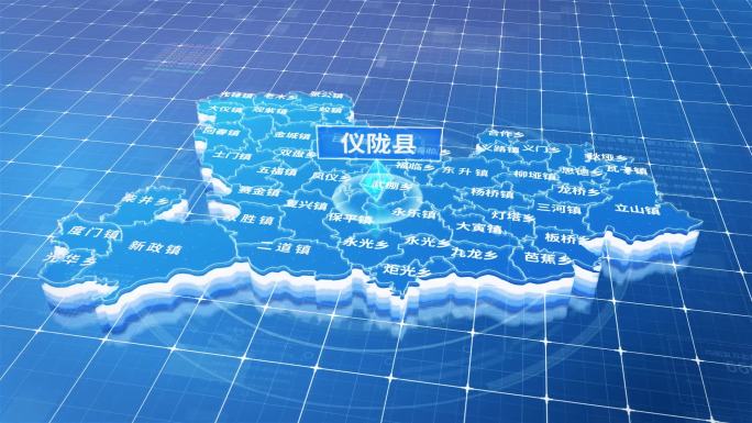 仪陇县蓝色三维科技区位地图