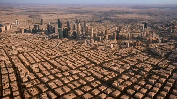 飞往沙特阿拉伯建筑利雅得市中心