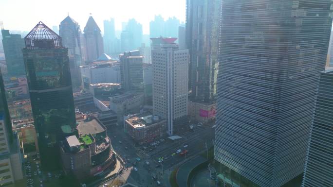 上海市浦东新区陆家嘴城市高楼大厦风景视频