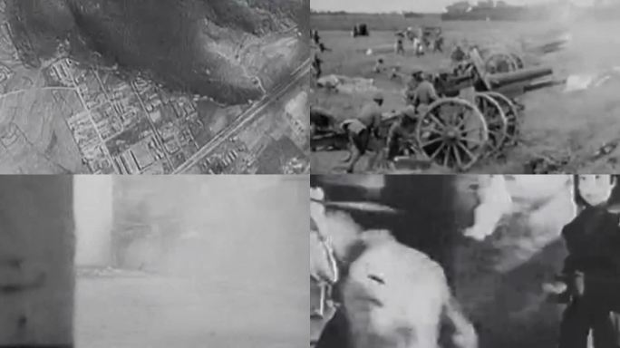 日军 轰炸  废墟 逃难 黑白影像