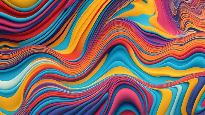 彩色抽象艺术流动液体