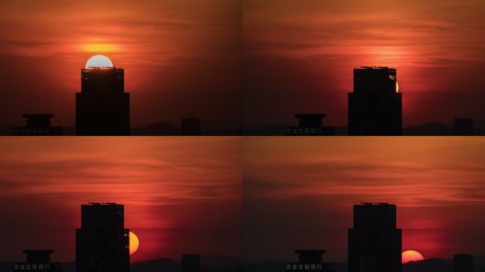 重庆城市日落