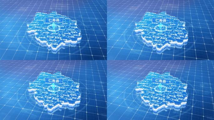 仁寿县蓝色三维科技区位地图