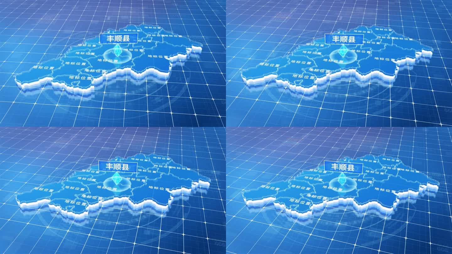 丰顺县蓝色三维科技区位地图
