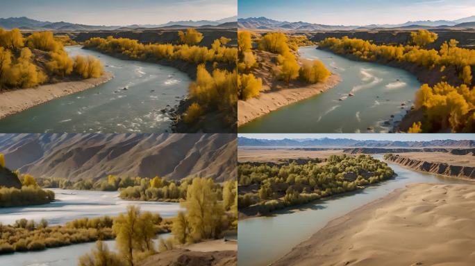 4K新疆塔里木河