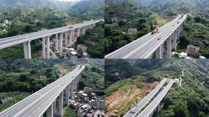 高速公路 高速 航拍高速 高速山区