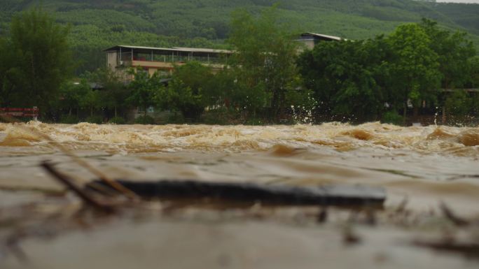 奔腾流水汹涌澎湃洪水洪涝洪灾水灾