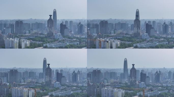 济南市中区航拍空镜