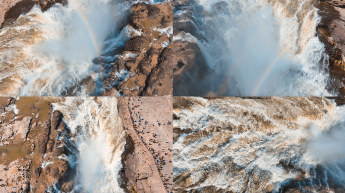 黄河壶口瀑布升格航拍