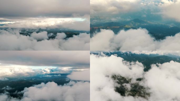 云层 云 飞机视角 云层之上