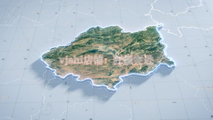 丘北县地图云中俯冲干净简约亮色三维区位