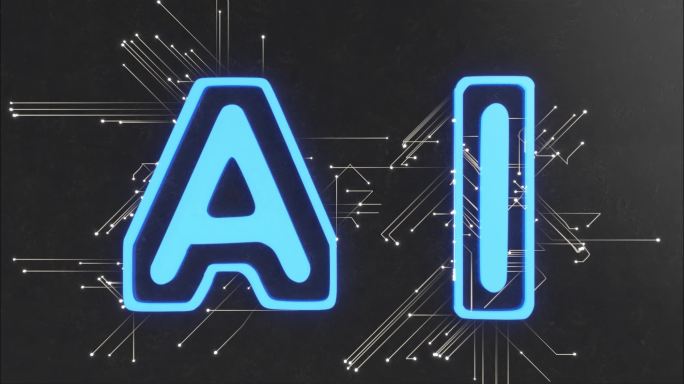 AI艺术字 艺术装置 电路板未来科技