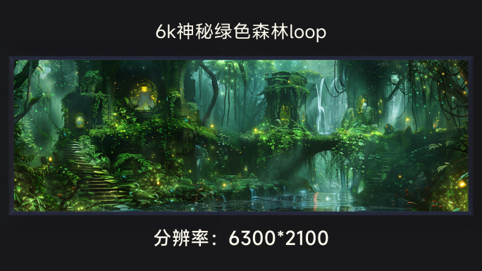 6k神秘绿色森林loop
