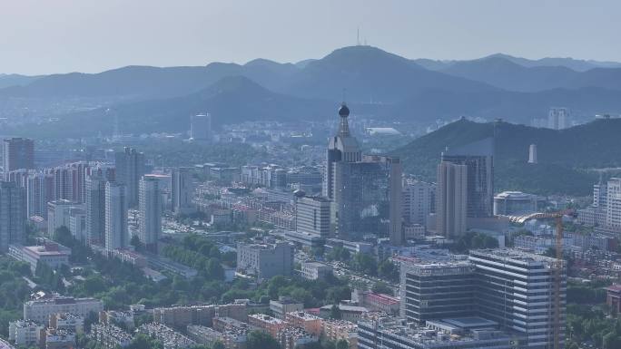 济南市中区航拍空镜