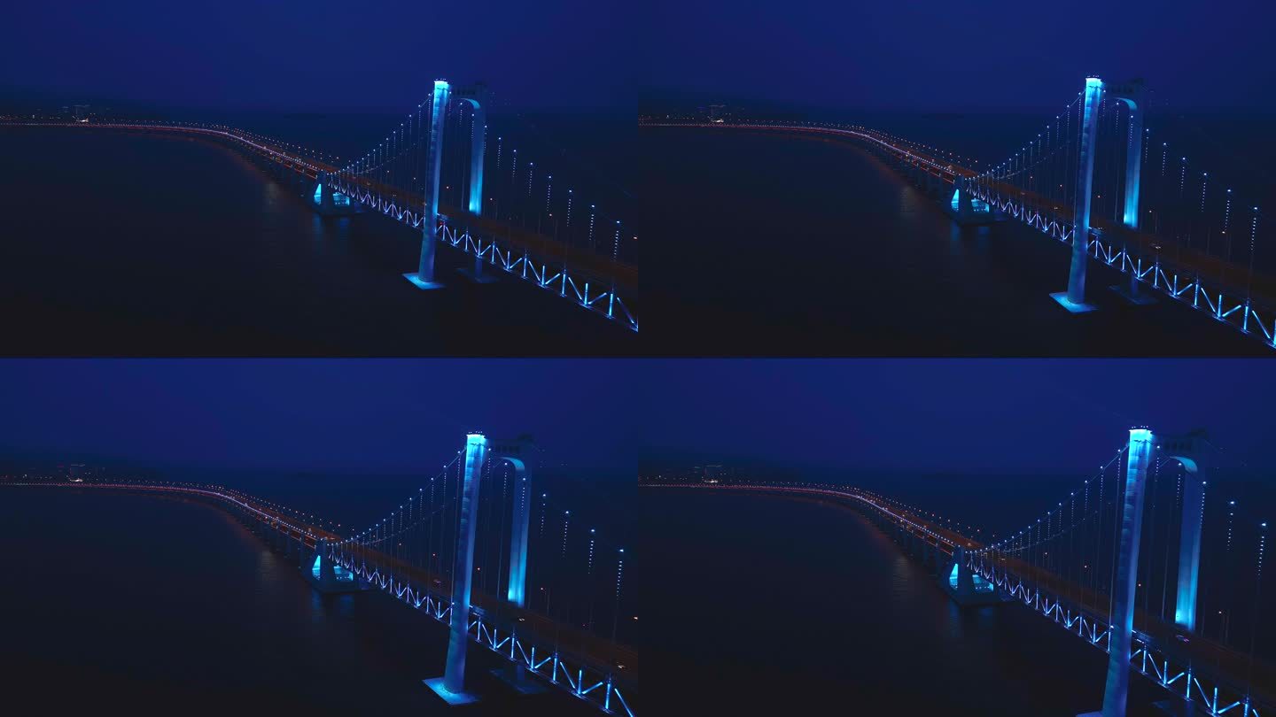 大连星海湾大桥夜景航拍【4K】