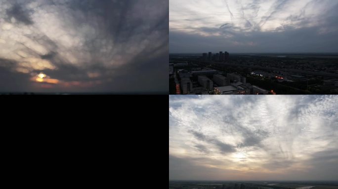 晚霞 延时摄影 火烧云 日转夜