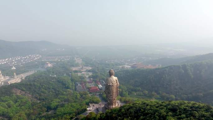 4k无锡灵山大佛航拍