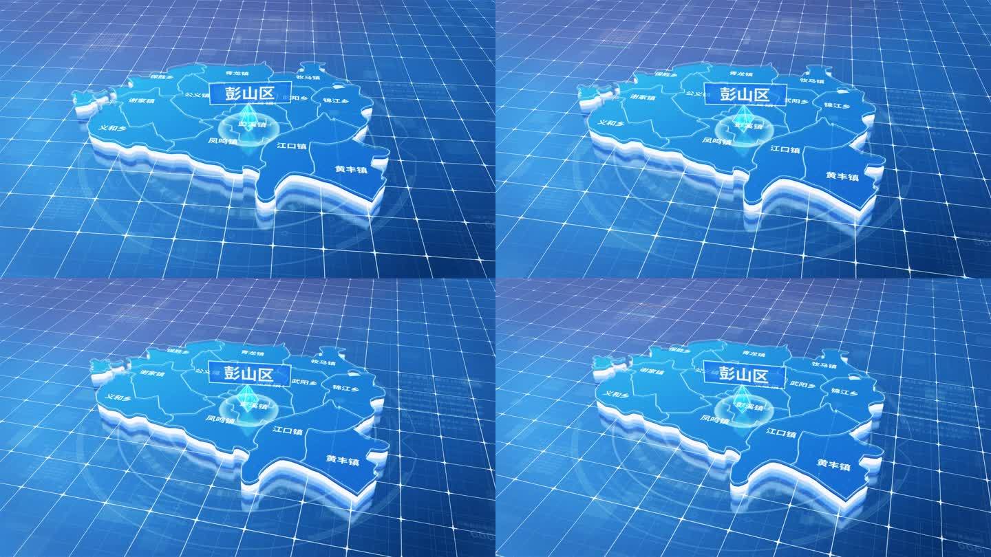 彭山区蓝色三维科技区位地图