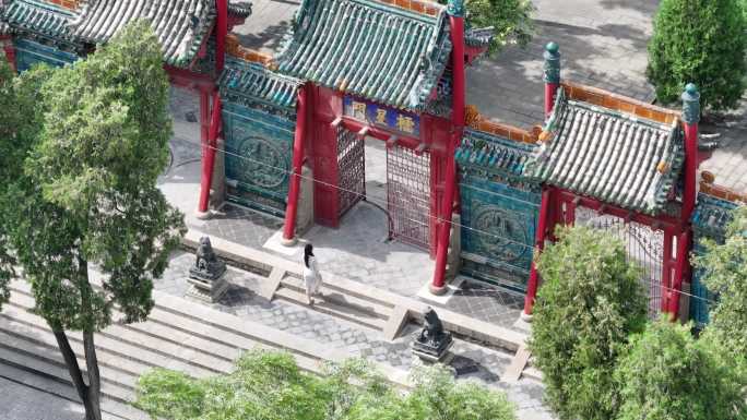 山西太原文庙 古建筑博物馆航拍