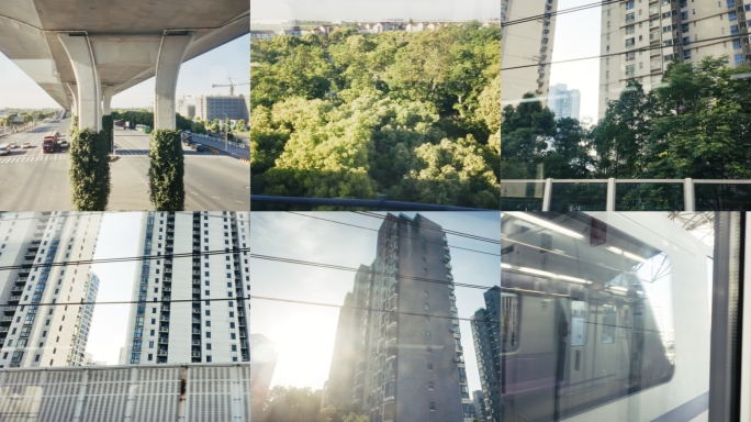 [合集]上海地铁窗外飞驰而过的风景
