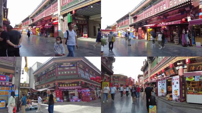 天津人文天津街景天津传统文化步行街泥人张