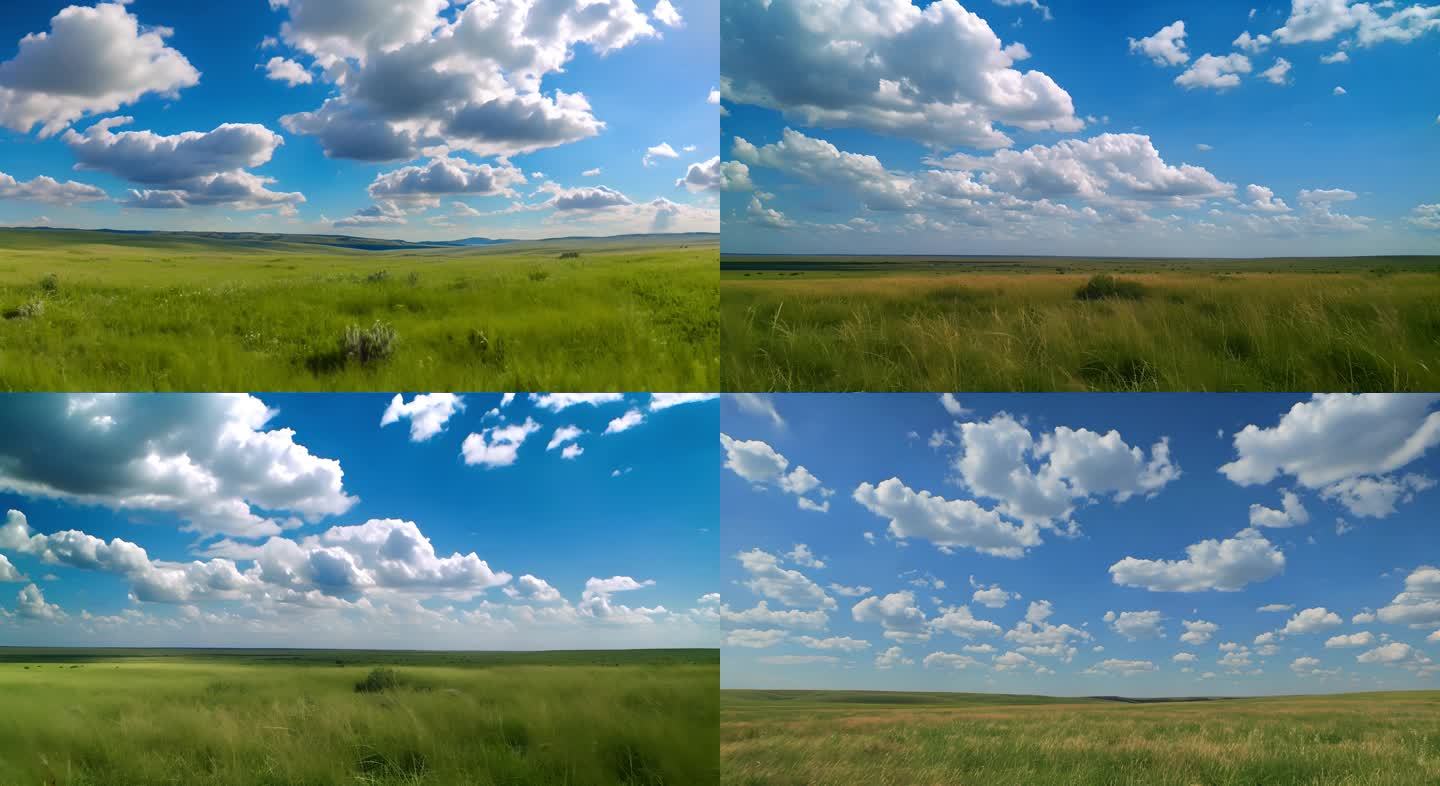 唯美蓝天 云朵 草原