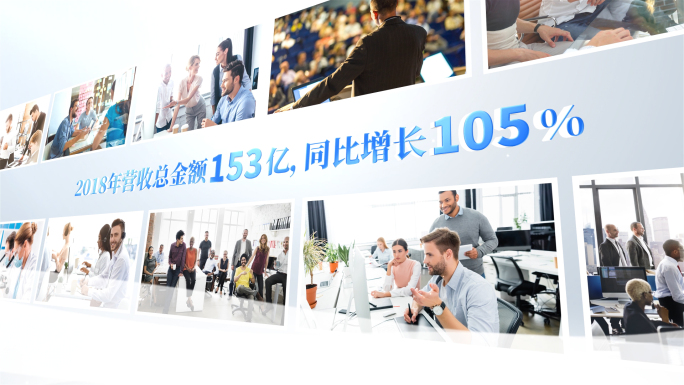 大气照片展示企业照片墙多图文展示AE模板