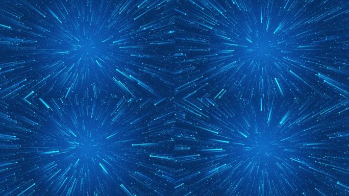 科技蓝色背景 蓝色粒子聚集 粒子光线