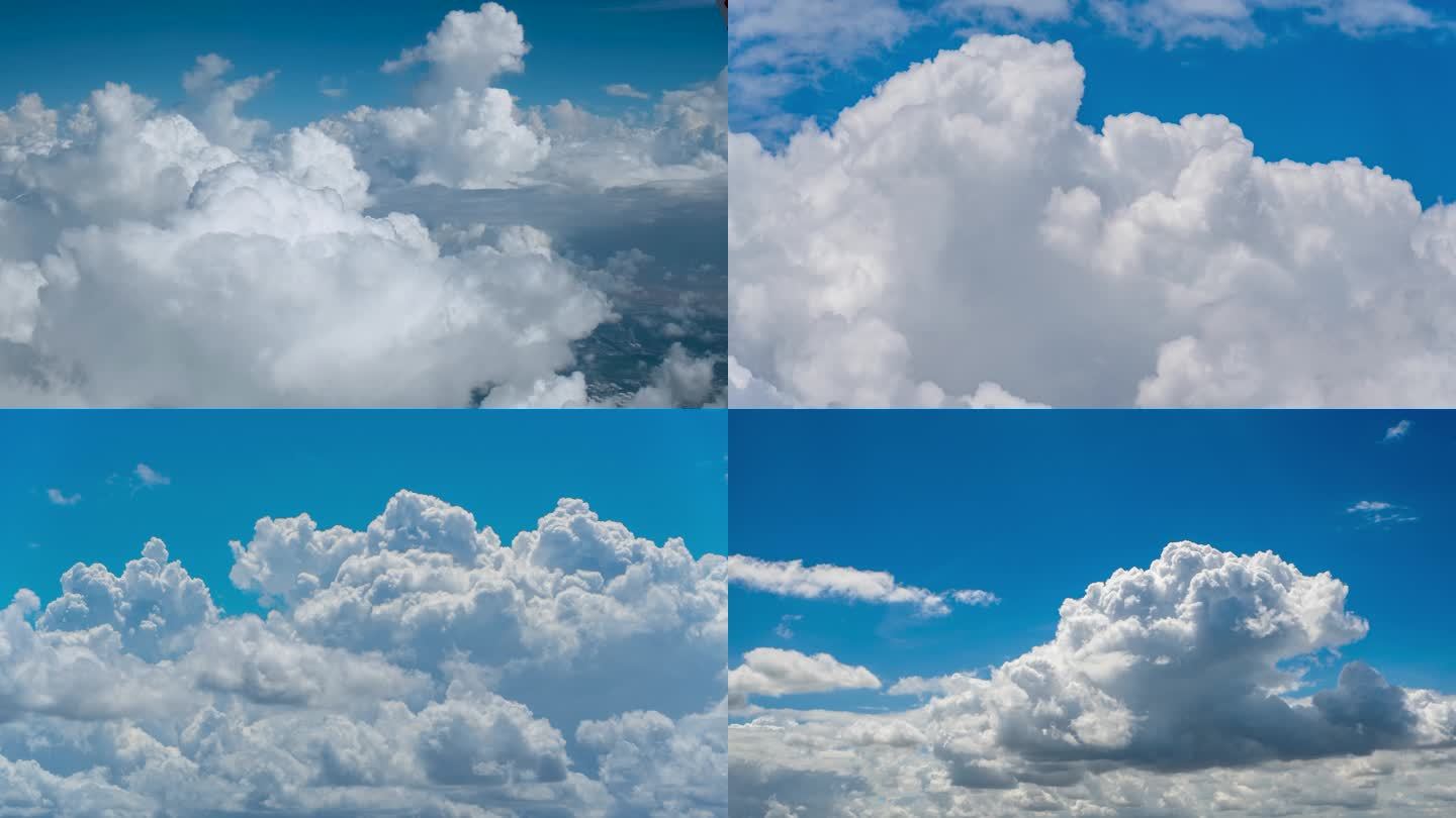 夏天的蓝天与云朵延时摄影