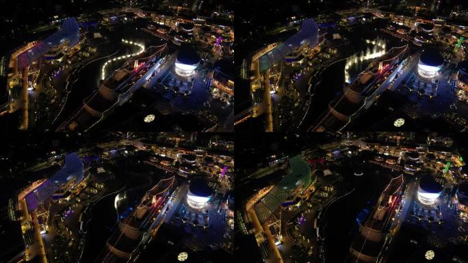 4K高清| 深圳城市夜景喷泉