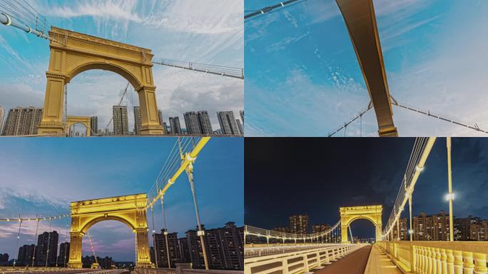 珠海城市旅行宣传片头香山桥延时摄影空镜
