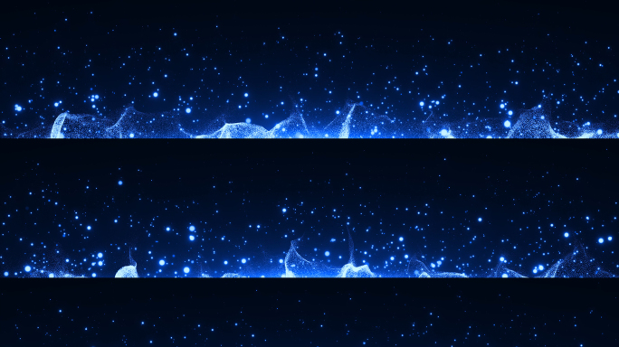 8k宽屏蓝色闪烁粒子上升背景