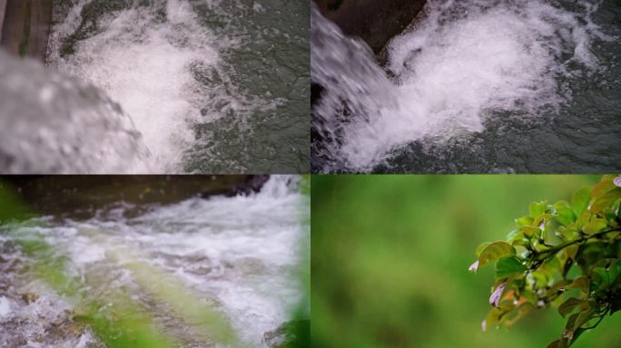 瀑布 水流 山泉水 大自然