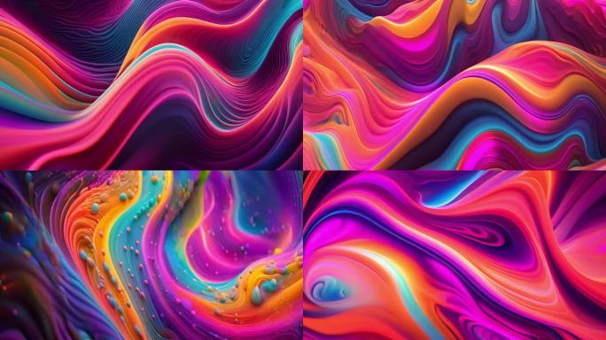 抽象色彩油彩艺术概念液体流体